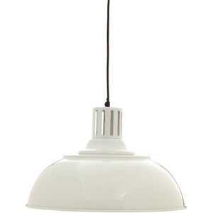 Orsina Ridged Bowl Grey Pendant Light, Curved Hanging Lamp With Retro Vent Holder, Modern Ceiling Pendant Light in White White Orsina Ridged Bowl Grey Pendant Light, Curved Hanging Lamp With Retro Vent Holder, Modern Ceiling Pendant Light in White White