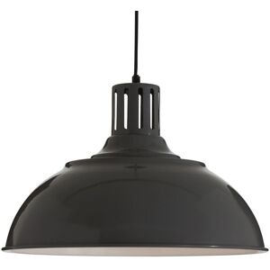 Orsina Ridged Bowl Grey Pendant Light, Curved Hanging Lamp With Retro Vent Holder, Modern Ceiling Pendant Light Grey Orsina Ridged Bowl Grey Pendant Light, Curved Hanging Lamp With Retro Vent Holder, Modern Ceiling Pendant Light Grey