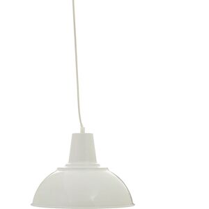 Orsina White Metal Pendant Light With Rippled Shade, Dual Ridge Hanging Lamp, Lighting Pendant With Ceiling Mount White Orsina White Metal Pendant Light With Rippled Shade, Dual Ridge Hanging Lamp, Lighting Pendant With Ceiling Mount White