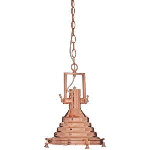 Orsina Small Copper Pendant Light, Industrial Ceiling Light With Vintage Finish, Stepped Iron Shade With Glass Base in Gold Gold Orsina Small Copper Pendant Light, Industrial Ceiling Light With Vintage Finish, Stepped Iron Shade With Glass Base in Gold Gold