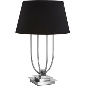 Orsina Black Shade Table Lamp With EU Plug, Pagoda-Style Desk Lamp With Black Shade, Satin Nickel Finish Table Lamp Black Orsina Black Shade Table Lamp With EU Plug, Pagoda-Style Desk Lamp With Black Shade, Satin Nickel Finish Table Lamp Black
