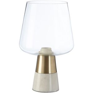 Orsina Glass Table Lamp with Marble Base, Brass Finish Decorative Desk Light, Luxe Table Light for Living Room in Gold Gold Orsina Glass Table Lamp with Marble Base, Brass Finish Decorative Desk Light, Luxe Table Light for Living Room in Gold Gold