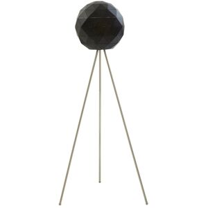 Orsina Metallic Silver Finish Floor Lamp, Gold Inner Shade With Geometric Steel Design, Tripod Standing Lamp in Black Black Orsina Metallic Silver Finish Floor Lamp, Gold Inner Shade With Geometric Steel Design, Tripod Standing Lamp in Black Black