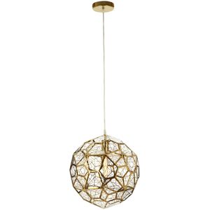 Orsina Titanium Stainless Steel Pendant Lamp, Gold Finish Geometric Ceiling Light, Single Bulb Fixture Gold Orsina Titanium Stainless Steel Pendant Lamp, Gold Finish Geometric Ceiling Light, Single Bulb Fixture Gold