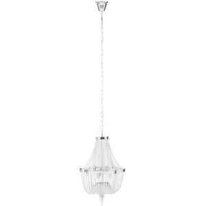 Orsina Boutique Style 6 Light Chrome Pendant, Aluminium Chain Basket Ceiling Light, Modern Pendant Light in Silver Silver Orsina Boutique Style 6 Light Chrome Pendant, Aluminium Chain Basket Ceiling Light, Modern Pendant Light in Silver Silver