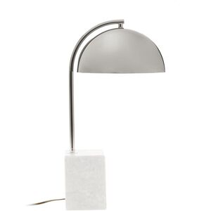 Orsina Table Lamp With Chrome Dome Shade, Modern Chrome Stem Accent Light, Grey Marble Square Base Table Lamp Grey Orsina Table Lamp With Chrome Dome Shade, Modern Chrome Stem Accent Light, Grey Marble Square Base Table Lamp Grey