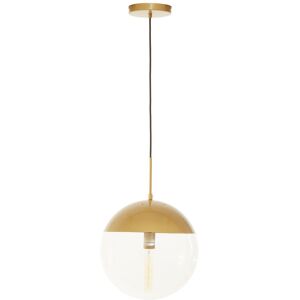 Orsina Black Finish Pendant Light With Glass Shade, Rounded Hanging Lamp With Chrome Cord, Circular Hanging Fixture in Gold Gold Orsina Black Finish Pendant Light With Glass Shade, Rounded Hanging Lamp With Chrome Cord, Circular Hanging Fixture in Gold Gold