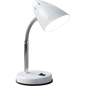 Premier Housewares White Gloss Desk Lamp - Adjustable, Minimalistic Premier Housewares White Gloss Desk Lamp - Adjustable, Minimalistic