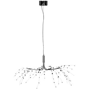 Orsina Black & Clear 8 Light Ceiling Light, Adjustable Chrome Stems, Striking Centrepiece For Modern Interiors Black Orsina Black & Clear 8 Light Ceiling Light, Adjustable Chrome Stems, Striking Centrepiece For Modern Interiors Black