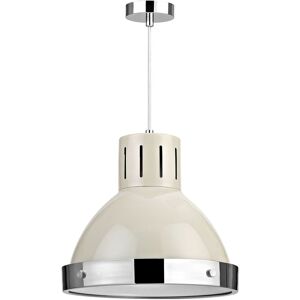 Orsina Grey Bell Shaped Pendant Light, Chrome Trim Ceiling Light Fixture, Assembled Modern Lighting for Bedroom in Cream Cream Orsina Grey Bell Shaped Pendant Light, Chrome Trim Ceiling Light Fixture, Assembled Modern Lighting for Bedroom in Cream Cream