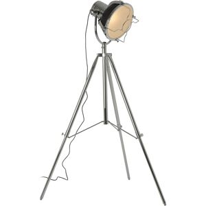 Orsina Industrial Tripod Floor Lamp, Height Adjustable Chrome Floor Light, Tiltable Spotlight With In-Line Switch in Gold Gold Orsina Industrial Tripod Floor Lamp, Height Adjustable Chrome Floor Light, Tiltable Spotlight With In-Line Switch in Gold Gold