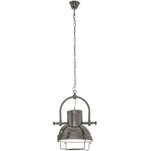 Orsina Industrial Revolution Black Pendant Light, Retro-Style Matte Black & Chrome Finish Lamp, Industrial Lighting in Silver Silver Orsina Industrial Revolution Black Pendant Light, Retro-Style Matte Black & Chrome Finish Lamp, Industrial Lighting in Silver Silver