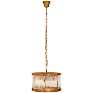 Orsina 5 Bulb Drum Pendant Light, Chrome Frame with Fluted Glass Panels, Chic Art Deco Ceiling Light Fixture in Brown Brown Orsina 5 Bulb Drum Pendant Light, Chrome Frame with Fluted Glass Panels, Chic Art Deco Ceiling Light Fixture in Brown Brown