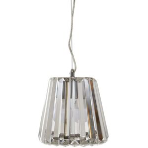 Orsina Chrome Pendant Light, Cone-Shaped Crystal Glass Ceiling Fixture, Contemporary One Bulb Hanging Light in Silver Silver Orsina Chrome Pendant Light, Cone-Shaped Crystal Glass Ceiling Fixture, Contemporary One Bulb Hanging Light in Silver Silver