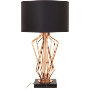 Orsina Modern Table Lamp With Black Fabric Shade, Bronze Metal Frame & Marble Base, Contemporary Desk Lamp in Gold Gold Orsina Modern Table Lamp With Black Fabric Shade, Bronze Metal Frame & Marble Base, Contemporary Desk Lamp in Gold Gold
