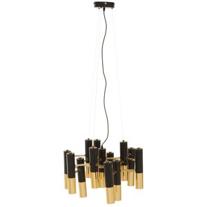 Orsina Modern Gold Finish & Black Pendant Light, 13 Bulb Luxe Ceiling Fixture, Minimalist Metal Hanging Light Black Orsina Modern Gold Finish & Black Pendant Light, 13 Bulb Luxe Ceiling Fixture, Minimalist Metal Hanging Light Black