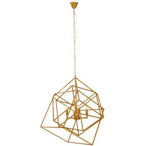 Orsina Brass Finish Four Bulb Pendant Light, Modern Cube Frame Hanging Light, Minimalist Luxe Lighting Fixture in Gold Gold Orsina Brass Finish Four Bulb Pendant Light, Modern Cube Frame Hanging Light, Minimalist Luxe Lighting Fixture in Gold Gold