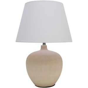 K LIVING Table Lamp Pink Glazed Ceramic Base & White Fabric coated Shade Pink K LIVING Table Lamp Pink Glazed Ceramic Base & White Fabric coated Shade Pink