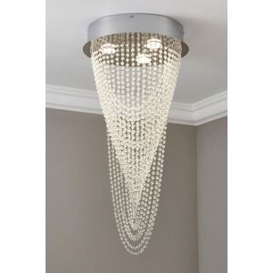 BHS Lighting Medium Valerie Flush Ceiling Light in Metallic Silver Metallic Silver BHS Lighting Medium Valerie Flush Ceiling Light in Metallic Silver Metallic Silver
