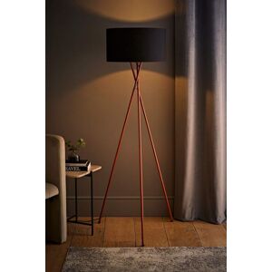 ValueLights Camden Copper Metal Tripod Floor Lamp with Drum Lamp Shade & Bulb in Black Black ValueLights Camden Copper Metal Tripod Floor Lamp with Drum Lamp Shade & Bulb in Black Black