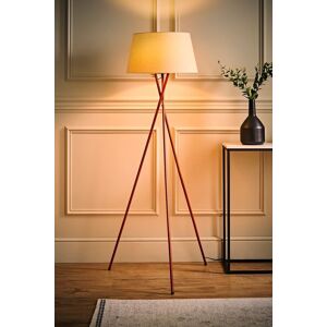 ValueLights Camden Copper Metal Tripod Floor Lamp with Tapered Shade & LED Bulb in Beige Beige ValueLights Camden Copper Metal Tripod Floor Lamp with Tapered Shade & LED Bulb in Beige Beige