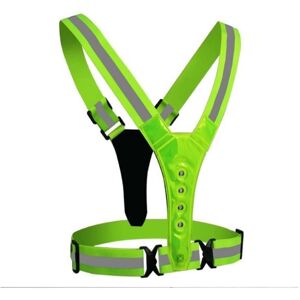 Charles William Safety Hi Viz Reflective Flashing Belt for Cycling Walking Running or Jogging in Green Green Charles William Safety Hi Viz Reflective Flashing Belt for Cycling Walking Running or Jogging in Green Green