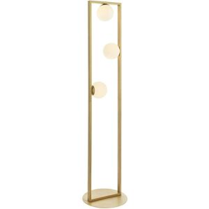 Netlighting 'RAVELLO' Non Dimmable Stylish Contemporary 3 Light Glass Floor Lamp in Gold Gold Netlighting 'RAVELLO' Non Dimmable Stylish Contemporary 3 Light Glass Floor Lamp in Gold Gold