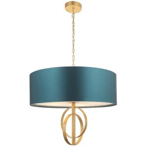 Netlighting 'TRENTO' Dimmable 5 Light Stylish Indoor Fabric Pendant Ceiling Lamp in Gold Gold Netlighting 'TRENTO' Dimmable 5 Light Stylish Indoor Fabric Pendant Ceiling Lamp in Gold Gold