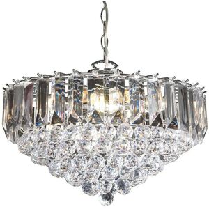 Loops 6 Light Chandelier Pendant Chrome Clear Shade Hanging Ceiling Feature Lamp - Chandelier Loops 6 Light Chandelier Pendant Chrome Clear Shade Hanging Ceiling Feature Lamp - Chandelier