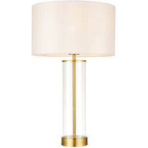 Loops Touch Dimmable Table Lamp Gold Glass & White Shade Modern Bedside - Table Lamp Loops Touch Dimmable Table Lamp Gold Glass & White Shade Modern Bedside - Table Lamp