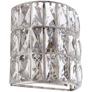 Loops Crystal LED Wall Light Chrome & Clear Glass Shade - Wall Light Loops Crystal LED Wall Light Chrome & Clear Glass Shade - Wall Light