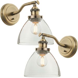 H&M - Loops 2-Pack Dimmable LED Wall Light Antique Brass Glass Shade Adjustable - Wall Light H&M - Loops 2-Pack Dimmable LED Wall Light Antique Brass Glass Shade Adjustable - Wall Light