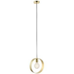 Loops Hanging Ceiling Pendant Light Brushed Brass Hoop Shade Industrial Chic Lamp in Metallics Metallics Loops Hanging Ceiling Pendant Light Brushed Brass Hoop Shade Industrial Chic Lamp in Metallics Metallics