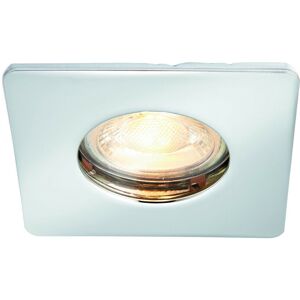 Loops GU10 Brushed Chrome Slim Square Bathroom Downlight - Ceiling Downlight Loops GU10 Brushed Chrome Slim Square Bathroom Downlight - Ceiling Downlight