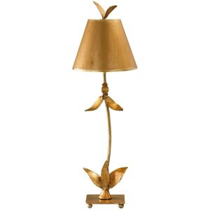 Loops Gold Silver Leaf Column Tapered Shade LED E27 60W - Table Lamp Loops Gold Silver Leaf Column Tapered Shade LED E27 60W - Table Lamp