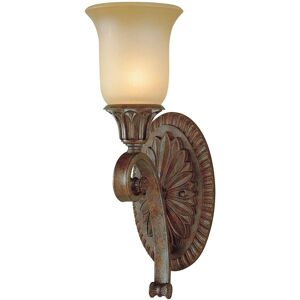 Loops Wall Light Medieval Style Arched excavation Glass Shade Bronze LED E14 60W in Clear Clear Loops Wall Light Medieval Style Arched excavation Glass Shade Bronze LED E14 60W in Clear Clear