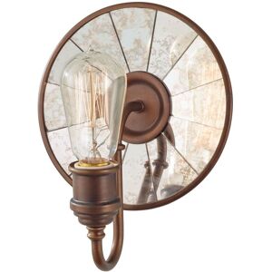 Loops Wall Light Exposed Lamp Round Glass Panels Astral Bronze LED E27 100W in Clear Clear Loops Wall Light Exposed Lamp Round Glass Panels Astral Bronze LED E27 100W in Clear Clear