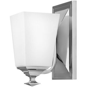 Loops IP44 Wall Light Tapered Square Etched Glass Shade Polished Chrome LED G9 3.5W in Clear Clear Loops IP44 Wall Light Tapered Square Etched Glass Shade Polished Chrome LED G9 3.5W in Clear Clear