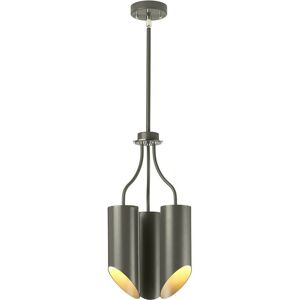 Dark Grey Polished Nickel 3 Bulb Chandelier - Chandelier Dark Grey Polished Nickel 3 Bulb Chandelier - Chandelier