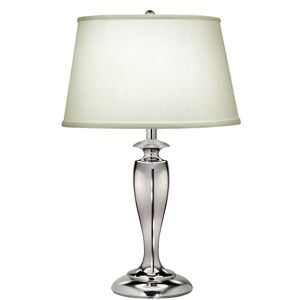 Loops Table Lamp Zinc Cast Pearl Supreme Satin Shade Polished Nickel LED E27 60W in Metallics Metallics Loops Table Lamp Zinc Cast Pearl Supreme Satin Shade Polished Nickel LED E27 60W in Metallics Metallics