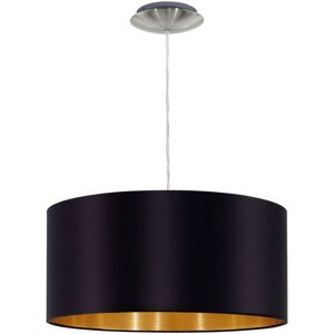 Satin Nickel Steel Black Gold Fabric Pendant Light - Pendant Light Satin Nickel Steel Black Gold Fabric Pendant Light - Pendant Light