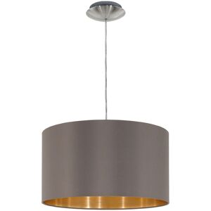 Satin Nickel Cappuccino Gold Fabric Pendant Light - Pendant Light Satin Nickel Cappuccino Gold Fabric Pendant Light - Pendant Light