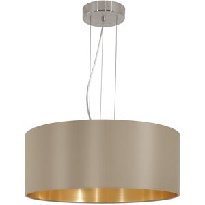 Satin Nickel Steel Taupe Gold Fabric Pendant Light - Pendant Light Satin Nickel Steel Taupe Gold Fabric Pendant Light - Pendant Light