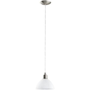 Unknown Brand g00194 - White Pendant Light with Satin Nickel Shade - Pendant Light Unknown Brand g00194 - White Pendant Light with Satin Nickel Shade - Pendant Light