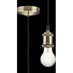 Netlighting 1.8m E27 Vintage Pendant Set Antique Brass 230V IP20 80W in Yellow Yellow Netlighting 1.8m E27 Vintage Pendant Set Antique Brass 230V IP20 80W in Yellow Yellow