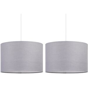 First Choice Lighting Set of 2 Dark Grey 25cm Ceiling Light Shades Grey First Choice Lighting Set of 2 Dark Grey 25cm Ceiling Light Shades Grey