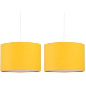 First Choice Lighting Set of 2 Ochre 25cm Ceiling Light Shades in Yellow Yellow First Choice Lighting Set of 2 Ochre 25cm Ceiling Light Shades in Yellow Yellow