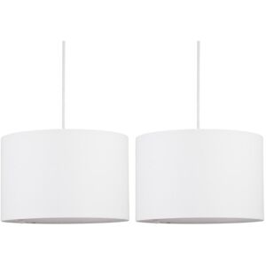 First Choice Lighting Set of 2 White 25cm Ceiling Light Shades White First Choice Lighting Set of 2 White 25cm Ceiling Light Shades White