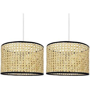 First Choice Lighting Set of 2 Kona - Natural Rattan 25 cm Easy Fit Pendant Shades Natural First Choice Lighting Set of 2 Kona - Natural Rattan 25 cm Easy Fit Pendant Shades Natural