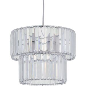 First Choice Lighting Clint - Clear Acrylic Crystal Two Tier Easy Fit Pendant Shade Clear First Choice Lighting Clint - Clear Acrylic Crystal Two Tier Easy Fit Pendant Shade Clear